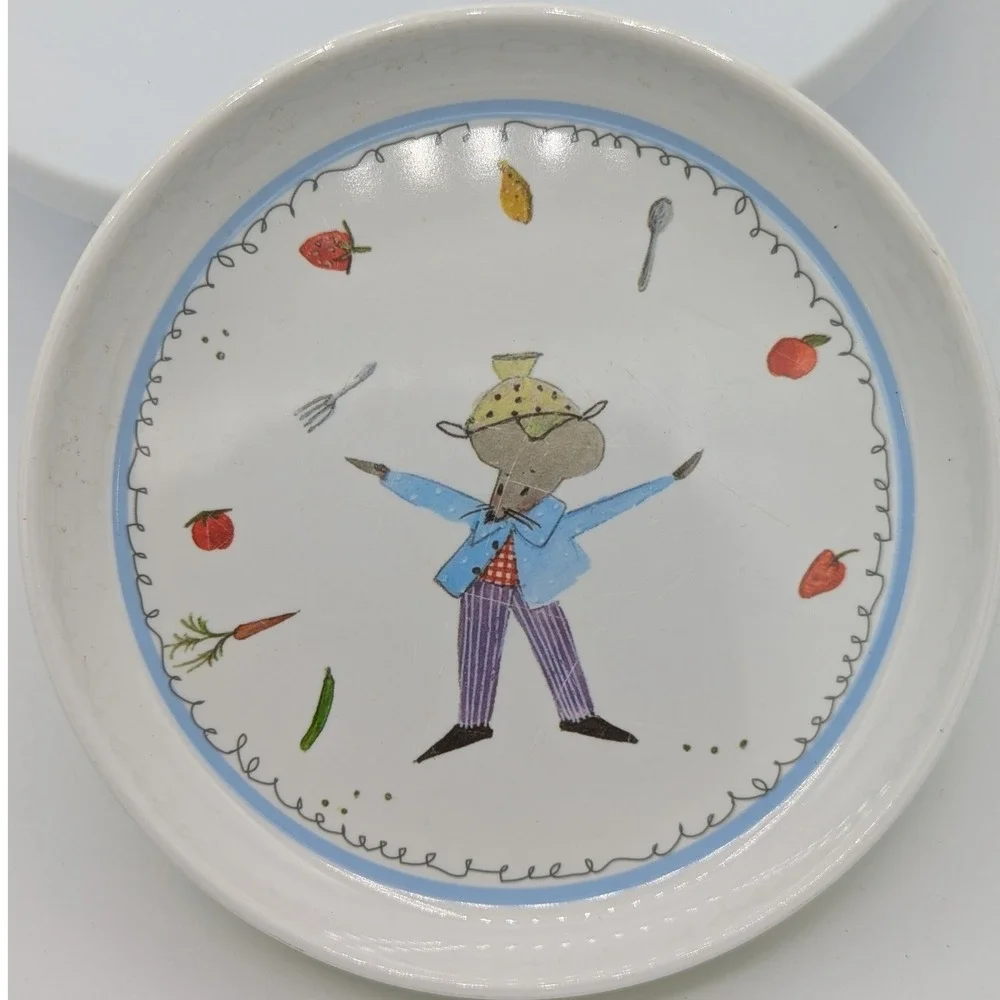 IKEA Fabler Mouse Melamine Plate Silke Leffler Juggling Mouse Kids Non-Skid